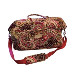 Vera Bradley Travel Bag in the Very Berry Paisley Pattern. 
